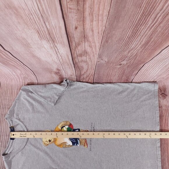 Polo Ralph Lauren Mens Size XL Gray Beach Ball Bear Short Sleeve T-Shirt Tee - Picture 11 of 11